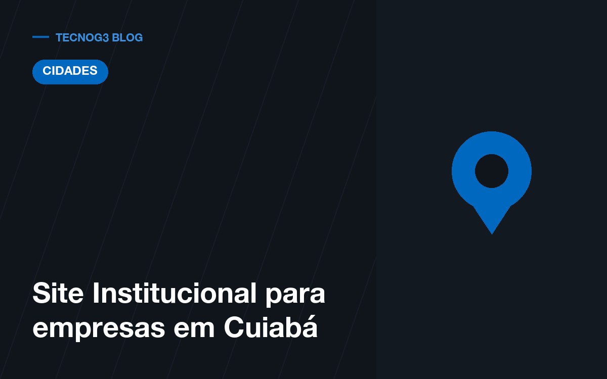 Site Institucional para empresas em Cuiabá