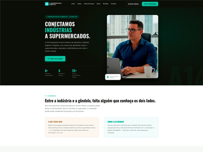 Site da A14 Representação Comercial