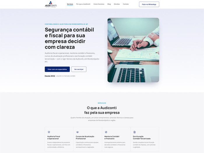 Site da Audiconti Contabilidade