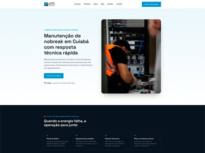 Site da UPS Energia